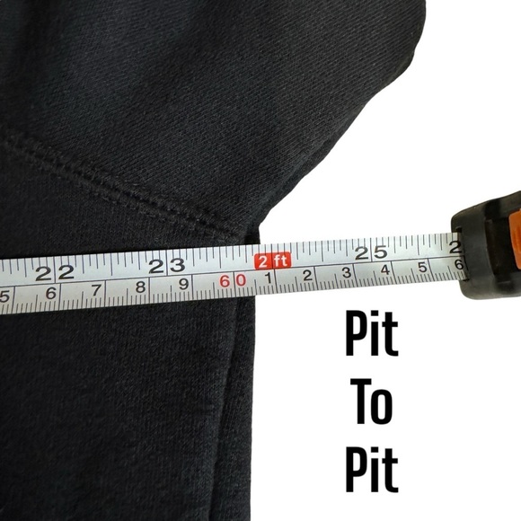 Puma Black Pocket Arm Pullover Crew Neck Sweatshirt Mens Large Unisex Logo - Picture 6 of 8